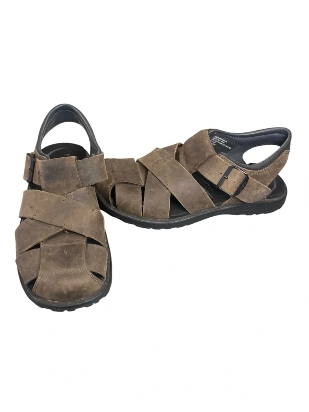 ABEO Brandon Orthotic Leather Sandals Men’s 9 Brown Arch Support Comfort